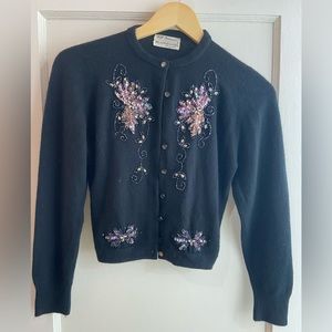 Vintage Cardigan with Jewel Detail